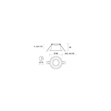 Faretto isyluce simplie tondo da incasso alluminio attacco gu10 Isyluce Faretti e scatole portafaretto